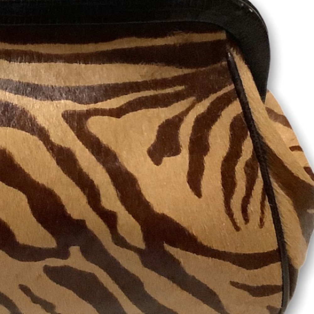 SOLD ⭐️ANN TAYLOR Animal Print Doctor Style Bag - Picture 6 of 11